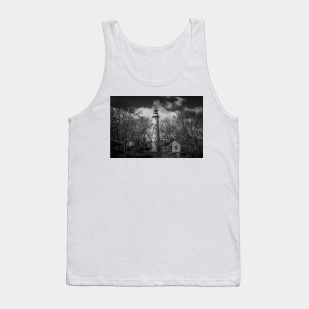 Black and White Light Tank Top by Enzwell